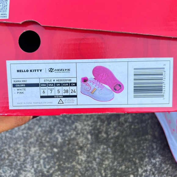 Heelys Women’s White and Pink Sneakers with Rainbow - Picture 12 of 13